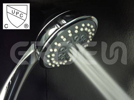 UPC cUPC Bright 5 Function Hand Shower - UPC CUPC Bright 5 Function Hand Held Shower